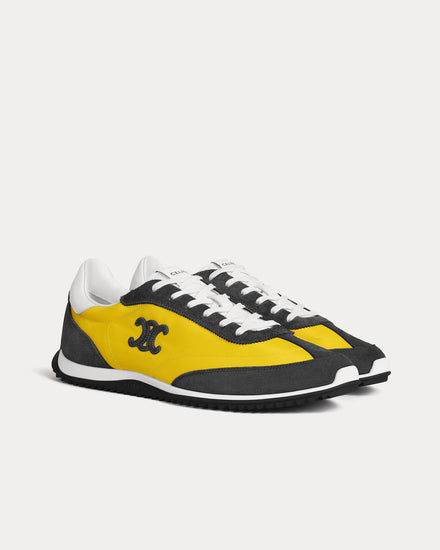 Celine Racer Yellow / Dark Grey Low Top Sneakers - 2
