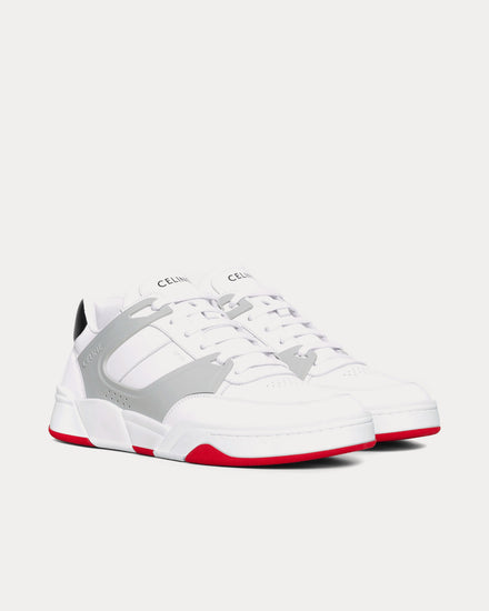 Celine CT-07 Calfskin Leather Optic White / Grey / Black Low Top Sneakers - 2