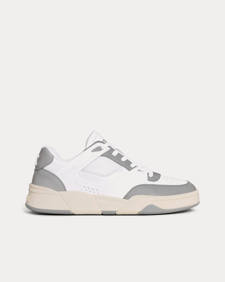 Celine CT-09 Calfskin Leather & Mesh Optic White / Grey / Beige Low Top Sneakers - 1