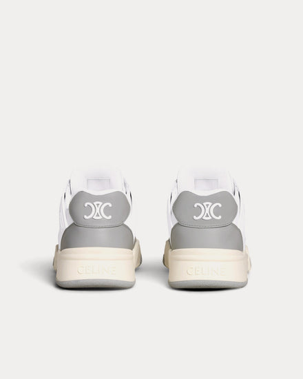 Celine CT-09 Calfskin Leather & Mesh Optic White / Grey / Beige Low Top Sneakers - 3