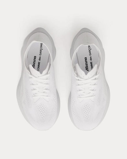 Mizuno x Comme des Garçons Wave Rebellion Pro 3 White Running Shoes - 2