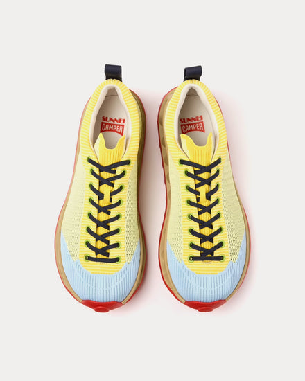 Sunnei x Camper Pelotissima Yellow / Azure Low Top Sneakers - 2