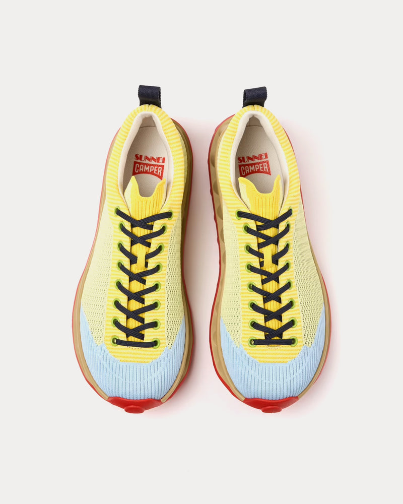 Sunnei x Camper Pelotissima Yellow / Azure Low Top Sneakers - 2