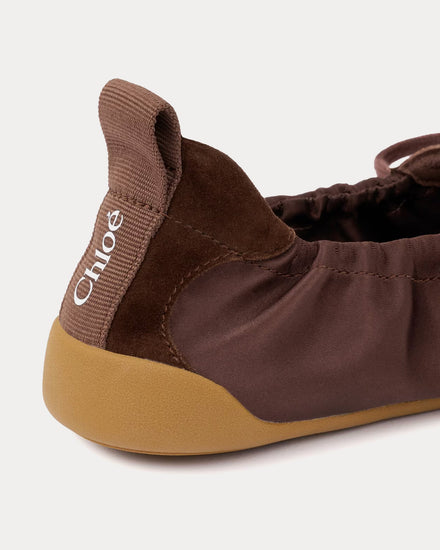 Chloé Kick Ballerina Sharp Brown Slip Ons - 4