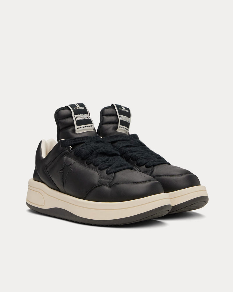 Converse x Rick Owens DRKSHDW TURBOWPN Ox Black / Cloud Cream / Black Low Top Sneakers - 2