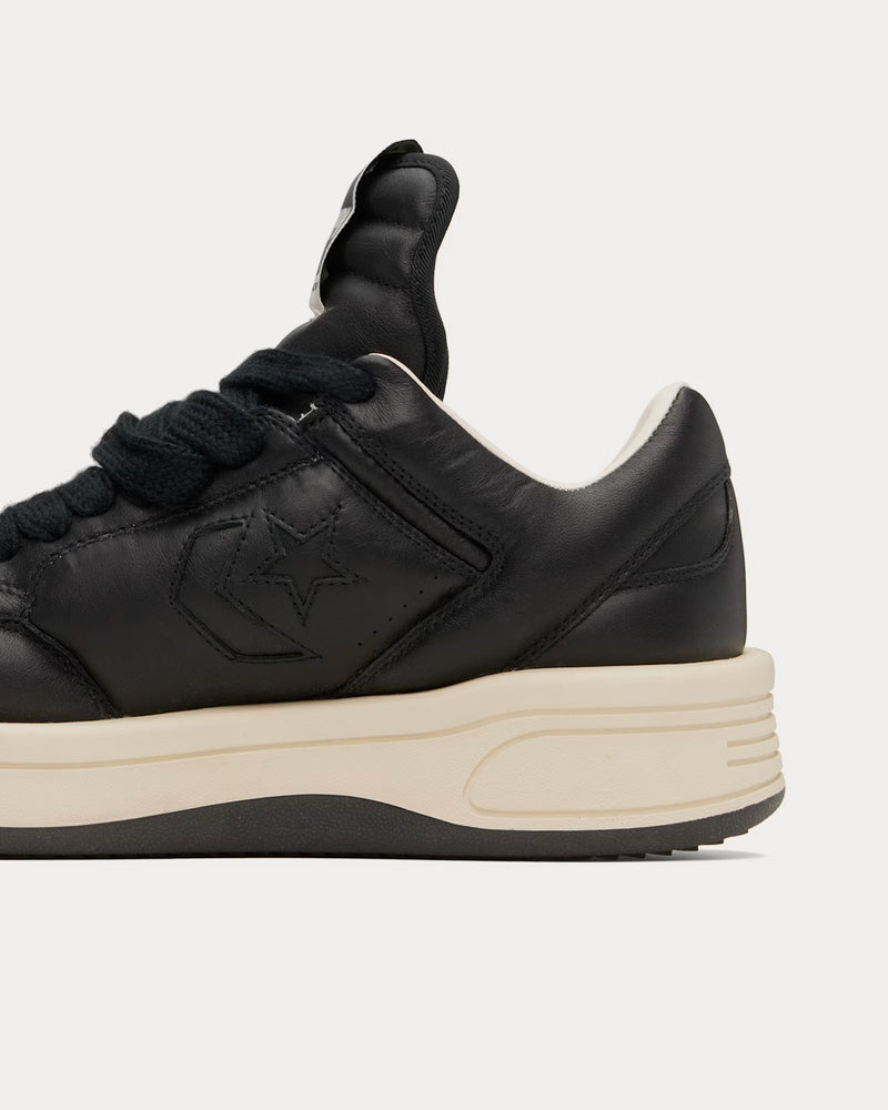 Converse x Rick Owens DRKSHDW TURBOWPN Ox Black / Cloud Cream / Black Low Top Sneakers - 4
