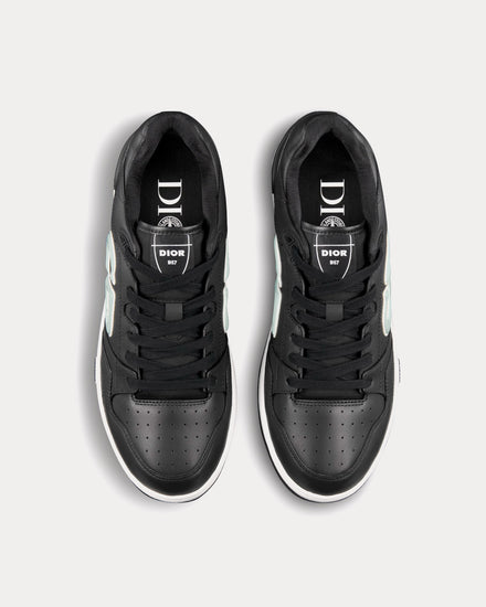 Dior x Stone Island B57 Limited & Numbered Edition Black and Light Green Smooth Calfskin Low Top Sneakers - 2
