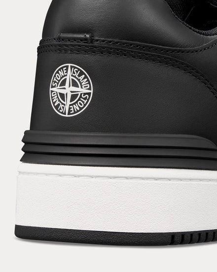 Dior x Stone Island B57 Limited & Numbered Edition Black and Light Green Smooth Calfskin Low Top Sneakers - 4