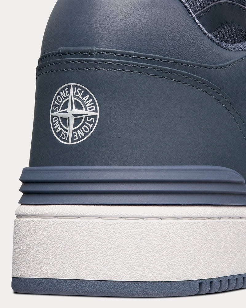 Dior x Stone Island B57 Limited & Numbered Edition Blue and Red Smooth Calfskin Low Top Sneakers - 4