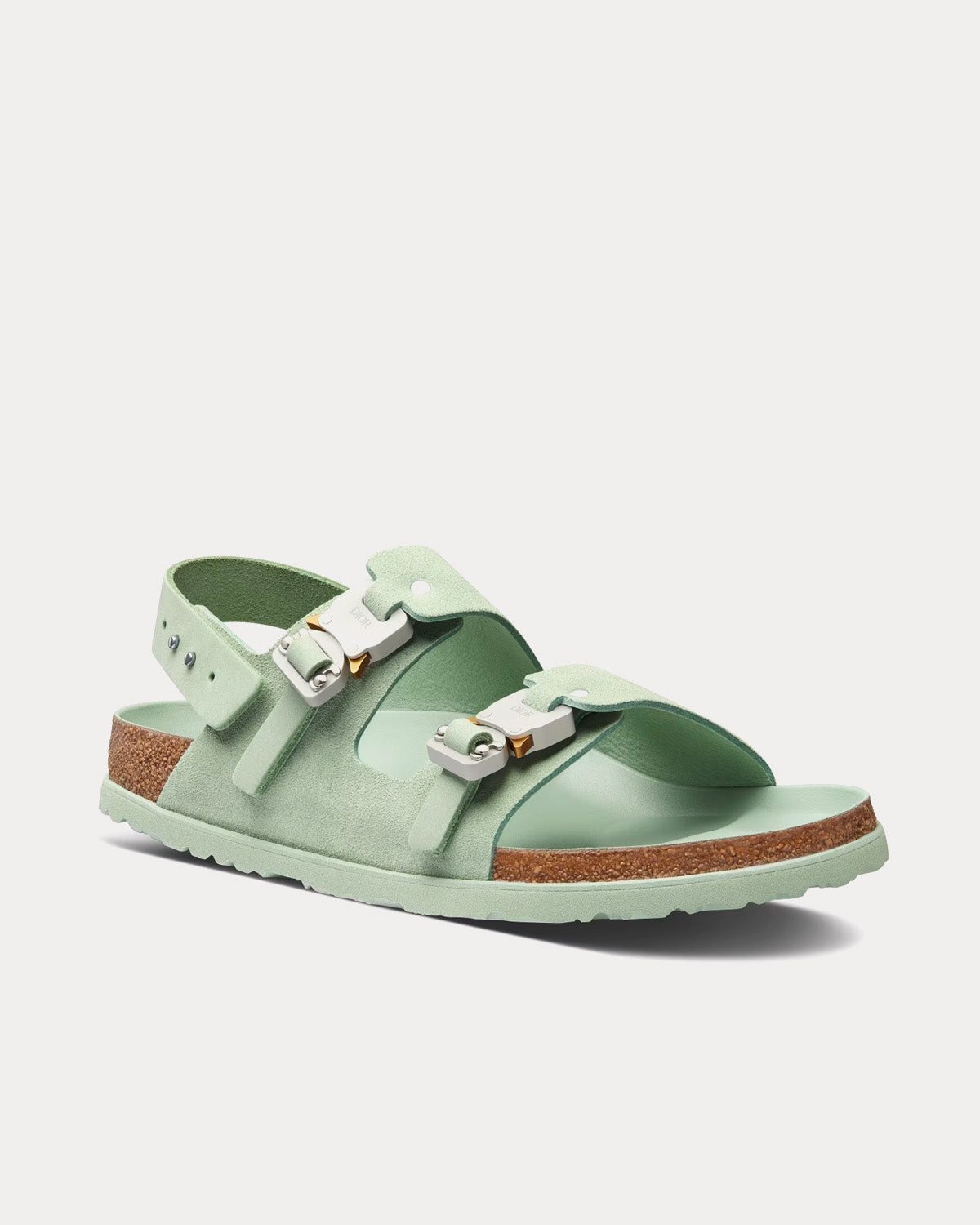 Dior x Birkenstock - Milano Pastel Green Nubuck Calfskin Sandals