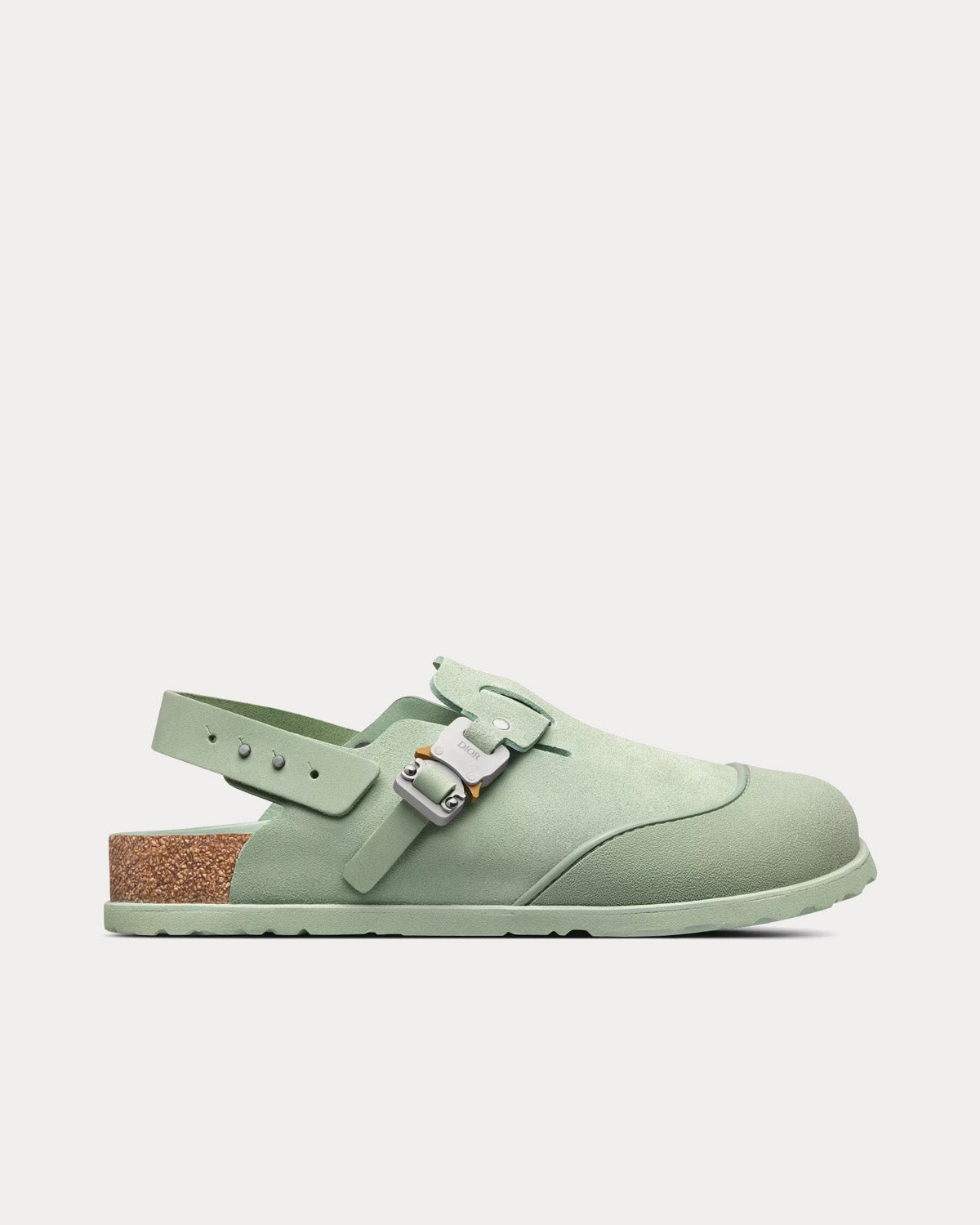 Dior x Birkenstock Men's Tokio Mule Pastel Green Nubuck Calfskin