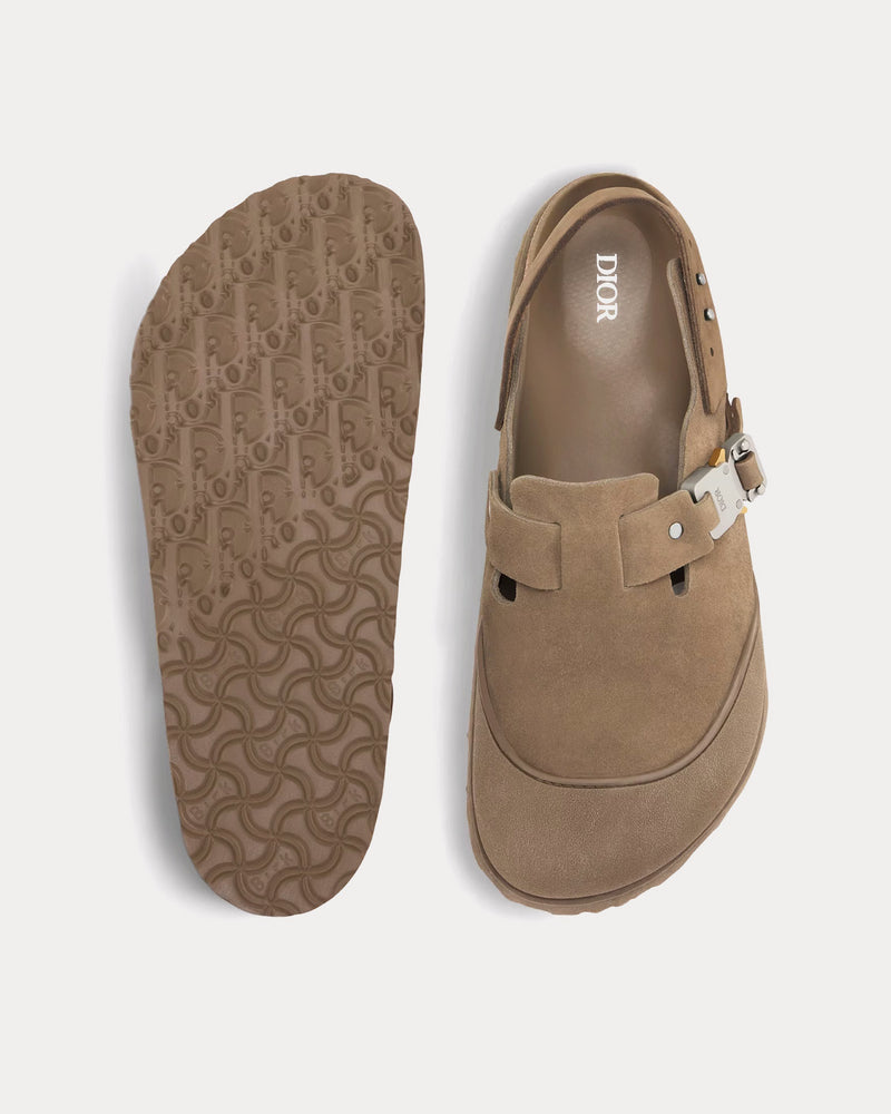 Dior x Birkenstock Men's Tokio Mule Khaki Nubuck Calfskin