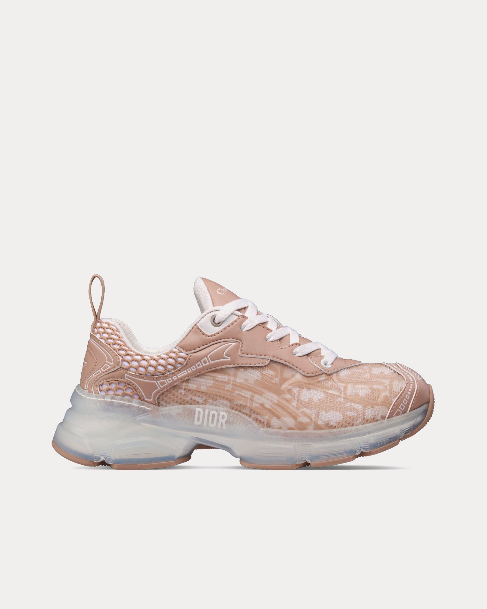 Dior - Dior Vibe Nude Dior Oblique Technical Fabric and Transparent Rubber Low Top Sneakers