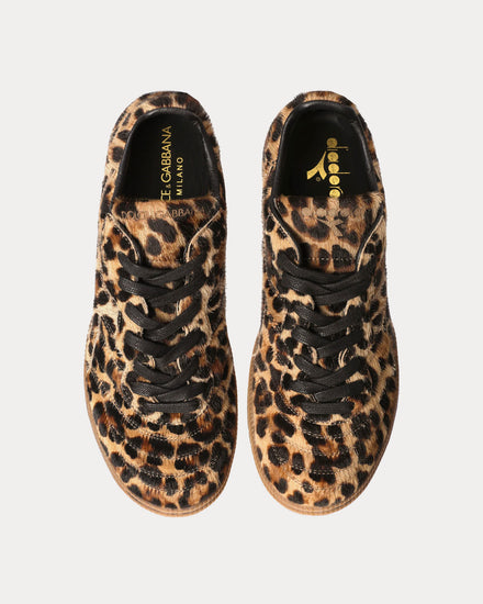 Dolce & Gabbana x Diadora Calfskin Leopard Low Top Sneakers - 2