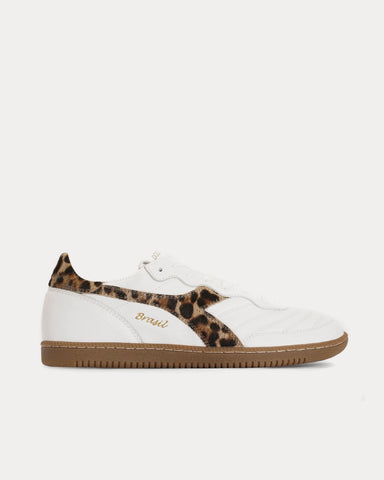 Dolce & Gabbana x Diadora Calfskin White / Leopard Low Top Sneakers