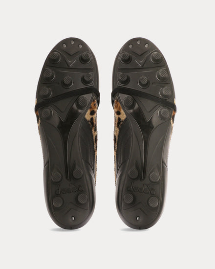 Dolce & Gabbana x Diadora Calfskin Black / Leopard Football Boots - 4