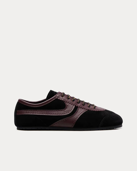Dries Van Noten Dustin Suede Black / Purple Low Top Sneakers - 1
