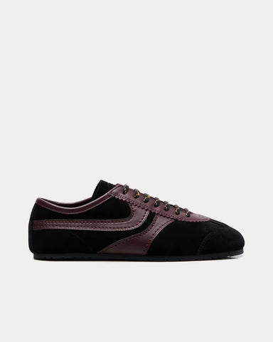 Dries Van Noten Dustin Suede Black / Purple Low Top Sneakers