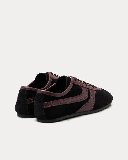 Dries Van Noten Dustin Suede Black / Purple Low Top Sneakers - 4