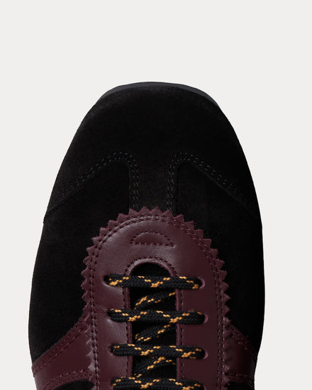 Dries Van Noten Dustin Suede Black / Purple Low Top Sneakers - 5