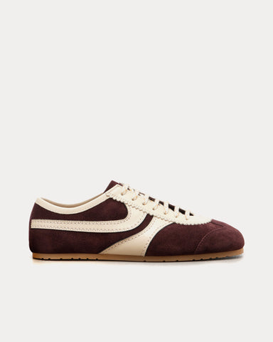 Dries Van Noten Dustin Suede Dark Purple Low Top Sneakers