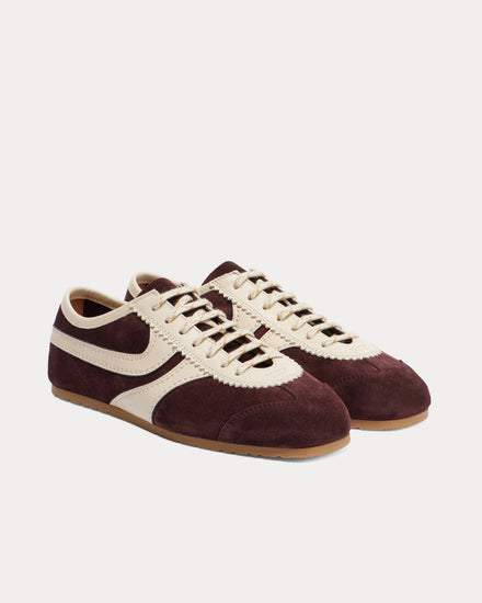 Dries Van Noten Dustin Suede Dark Purple Low Top Sneakers - 2