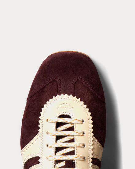 Dries Van Noten Dustin Suede Dark Purple Low Top Sneakers - 4