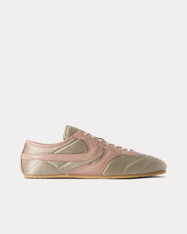 Dries Van Noten Dustin Satin Peach Low Top Sneakers
