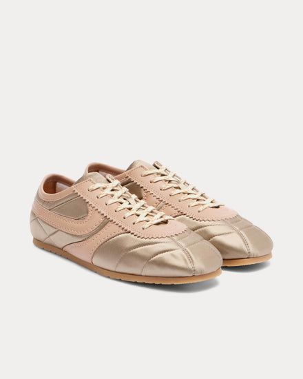 Dries Van Noten Dustin Satin Peach Low Top Sneakers - 2