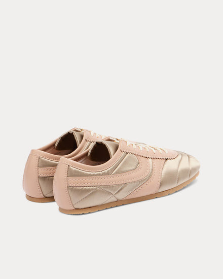 Dries Van Noten Dustin Satin Peach Low Top Sneakers - 3