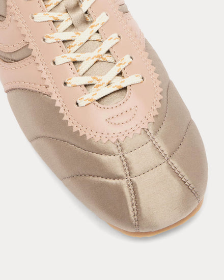 Dries Van Noten Dustin Satin Peach Low Top Sneakers - 4