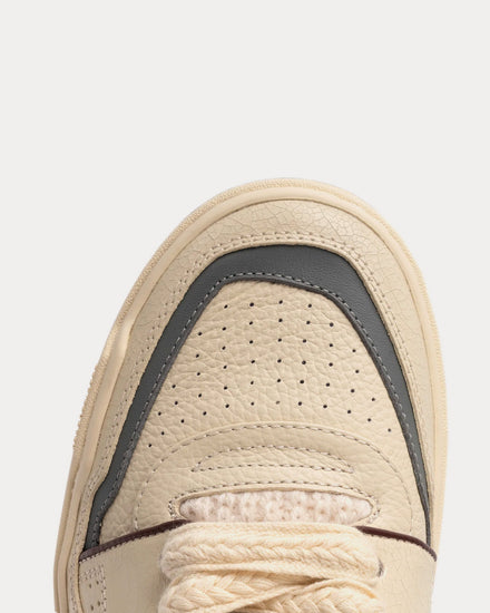 Foot Industry 90's Skate Off-White / Black Low Top Sneakers - 2