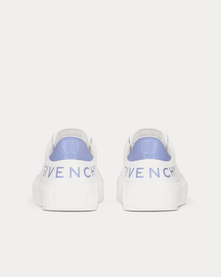 Givenchy City Sport Printed Givenchy Logo Leather White / Lilac Low Top Sneakers - 4