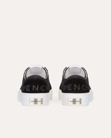 Givenchy City Canvas & Suede Black Low Top Sneakers - 3