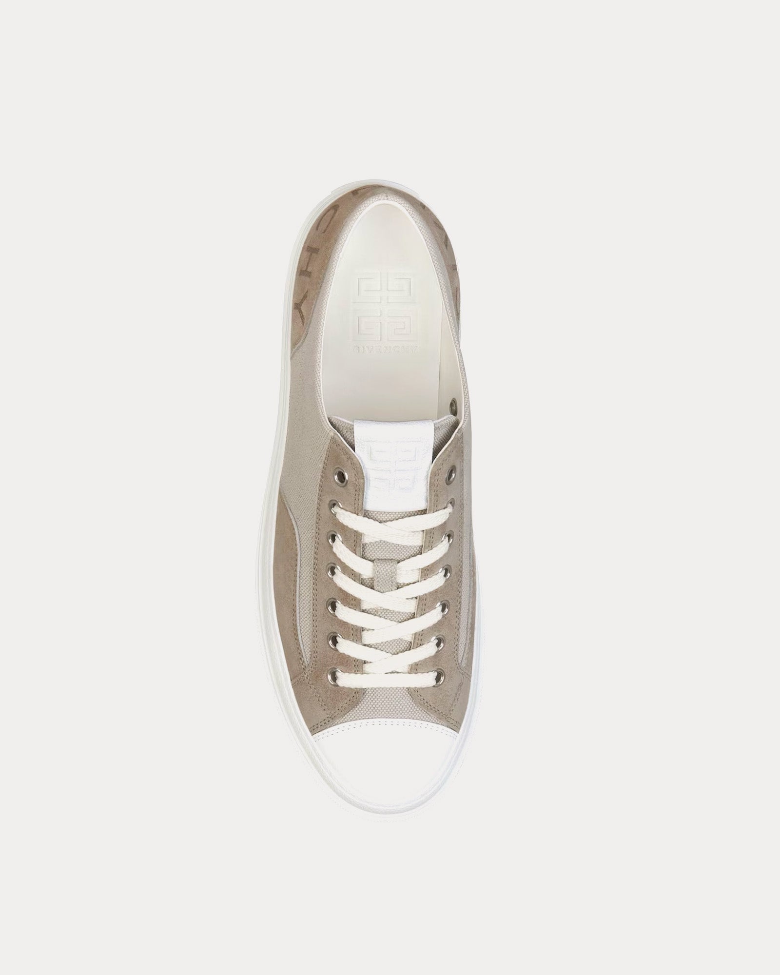Givenchy - City Canvas & Suede Medium Grey Low Top Sneakers
