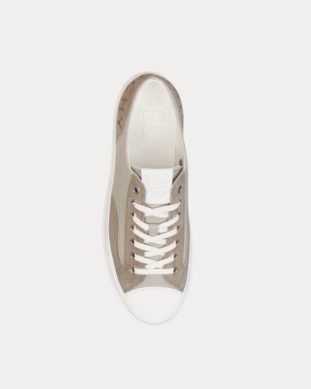 Givenchy City Canvas & Suede Medium Grey Low Top Sneakers - 2
