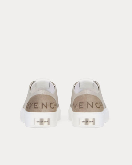 Givenchy City Canvas & Suede Medium Grey Low Top Sneakers - 3