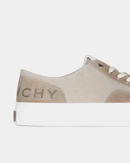 Givenchy City Canvas & Suede Medium Grey Low Top Sneakers - 4