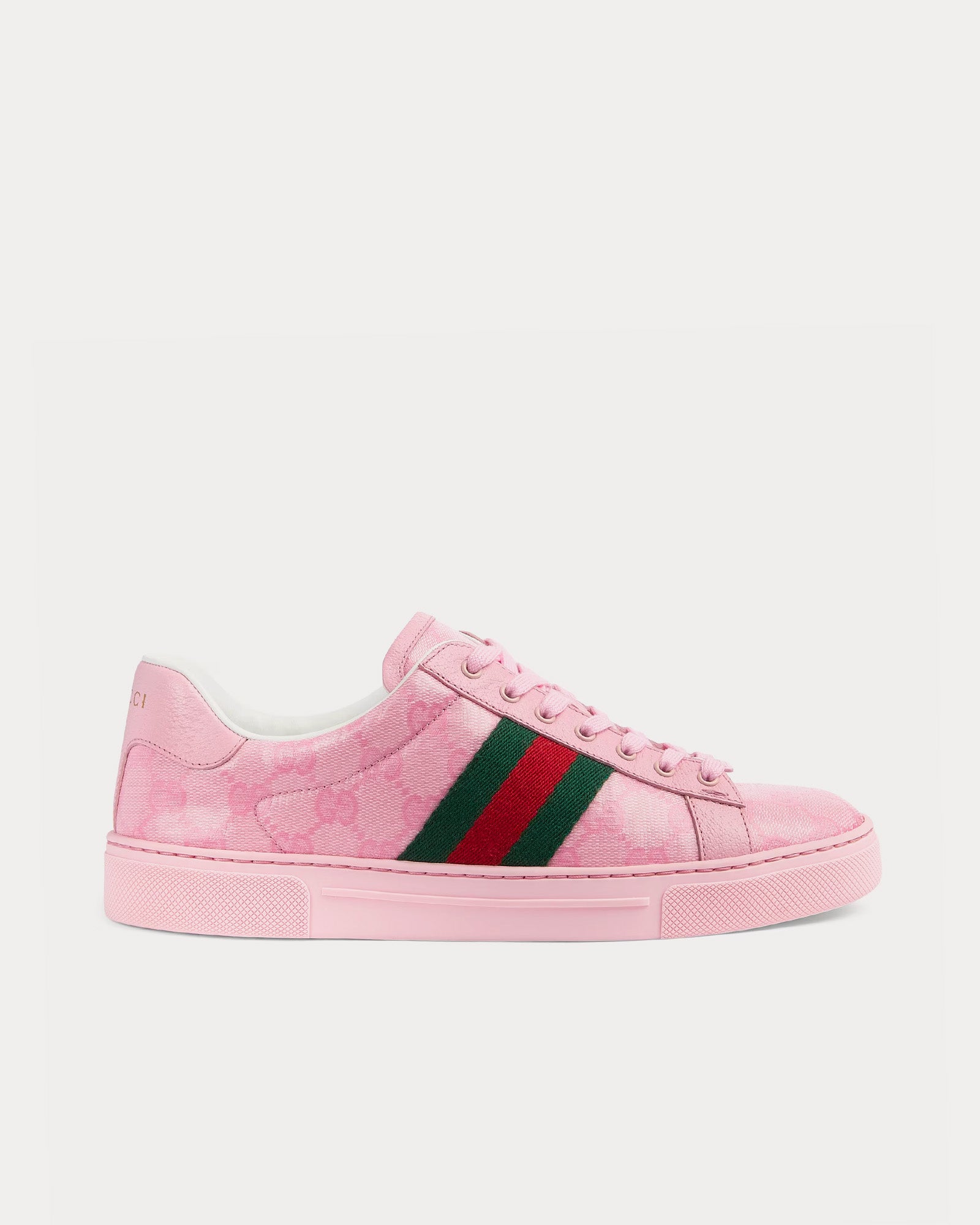 Gucci Women s Ace GG Crystal Canvas Pink Low Top Sneakers Trainers
