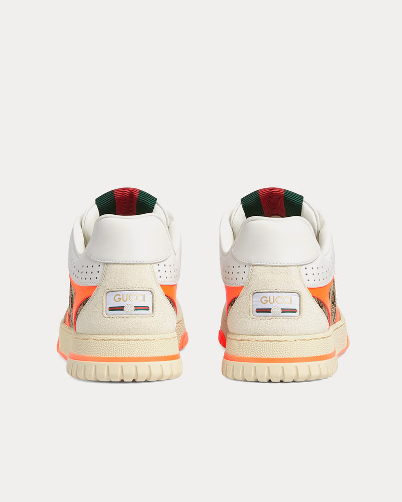 Gucci Cream and Orange Textured Sneakers Gucci Men main image 3