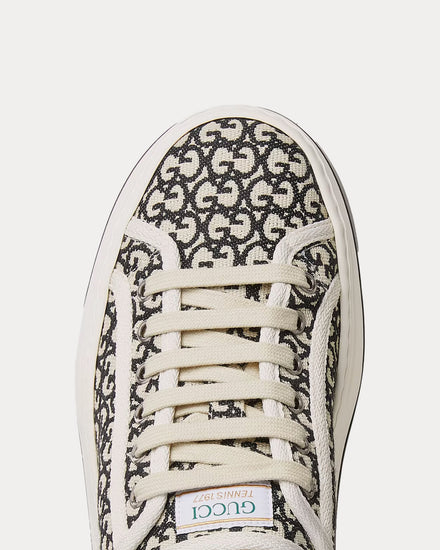 Gucci Tennis 1977 GG Canvas Jacquard Ivory / Black Low Top Sneakers - 5