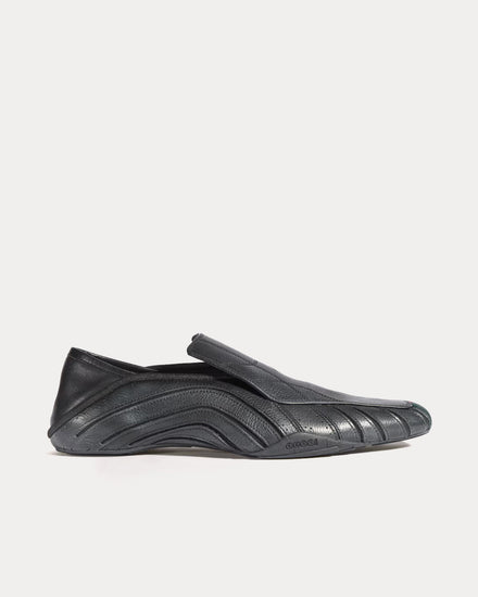Gucci Primavera Leather with Web Stripe Black Slip On Sneakers - 1