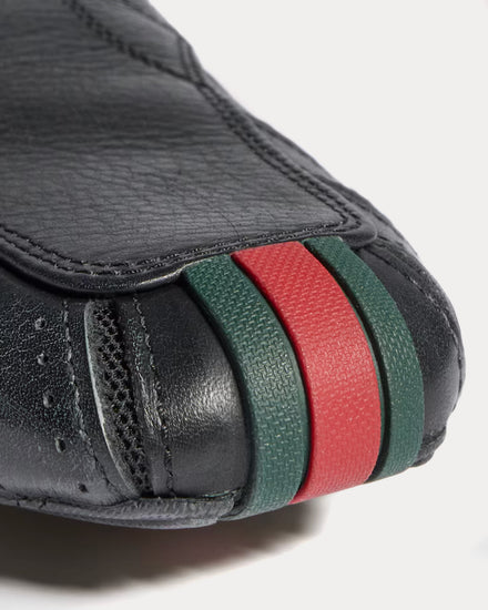 Gucci Primavera Leather with Web Stripe Black Slip On Sneakers - 6