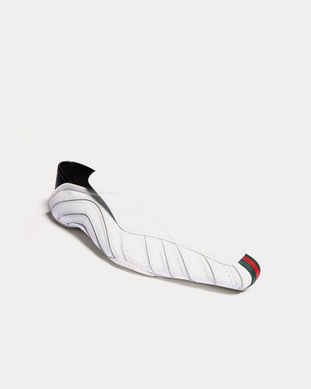 Gucci Primavera Leather with Web Stripe White Slip On Sneakers - 2