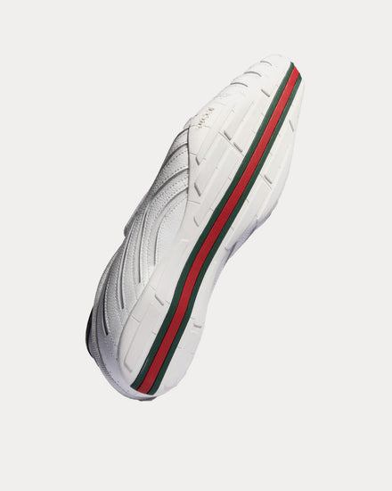 Gucci Primavera Leather with Web Stripe White Slip On Sneakers - 4