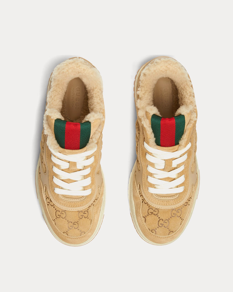 Gucci Re-Web with Suede Light Brown Low Top Sneakers - 2