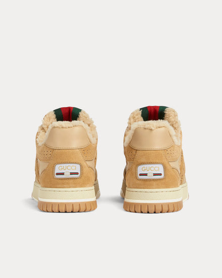 Gucci Re-Web with Suede Light Brown Low Top Sneakers - 4