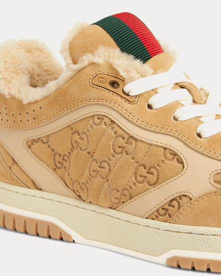 Gucci Re-Web with Suede Light Brown Low Top Sneakers - 5