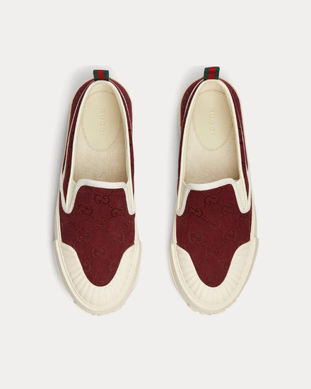 Gucci GG Canvas Gucci Rosso Ancora Red Slip On Sneakers - 2