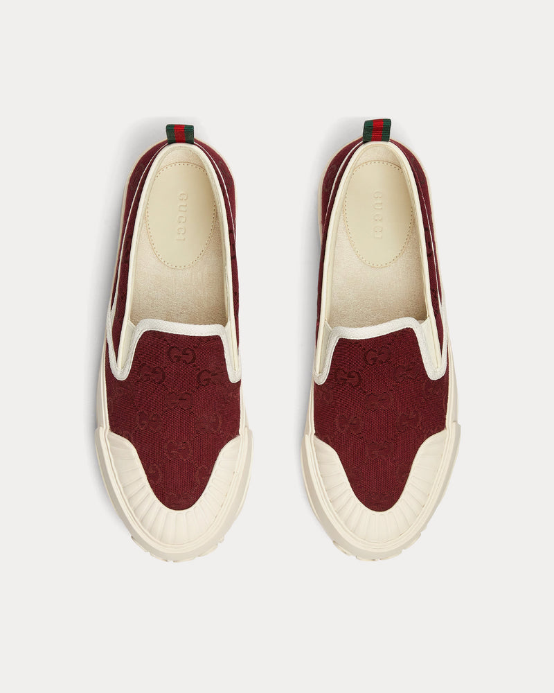 Gucci GG Canvas Gucci Rosso Ancora Red Slip On Sneakers - 2